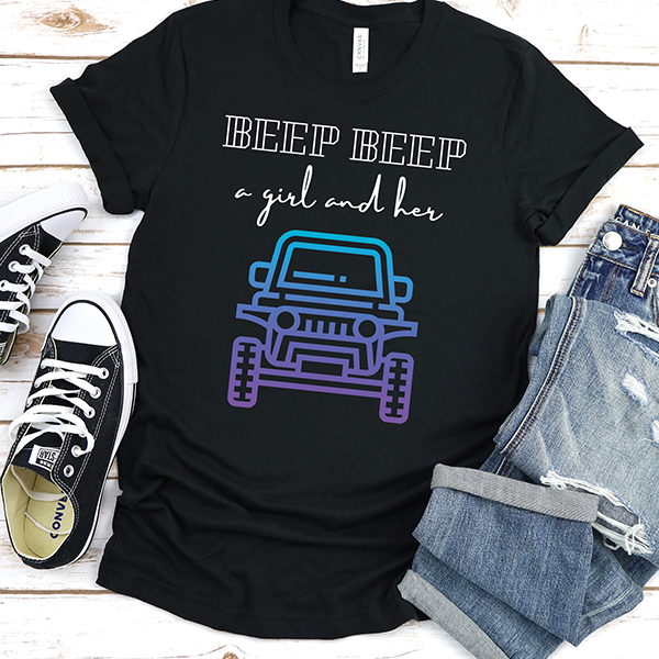Beep Beep A Girl And Her Jeep - Unisex Tee