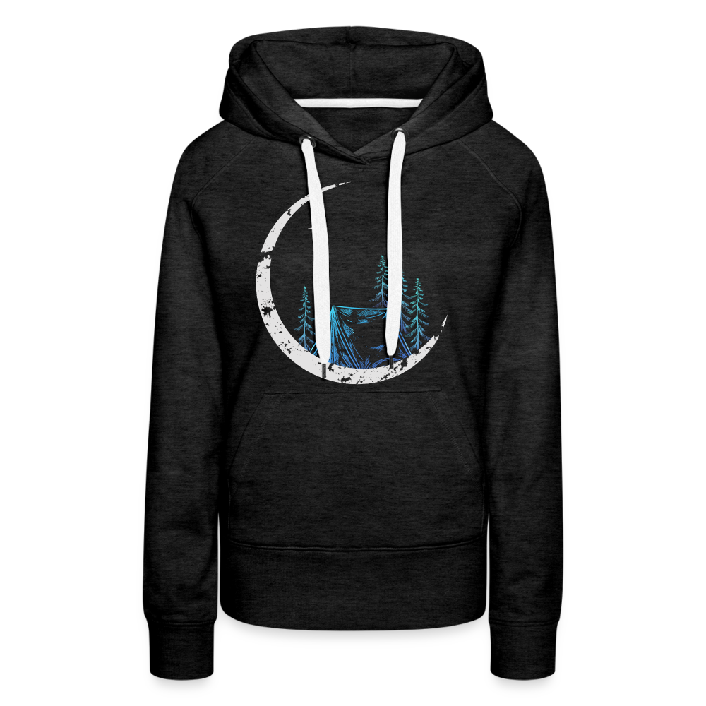 Camping Under the Moon - Hoodie - charcoal grey