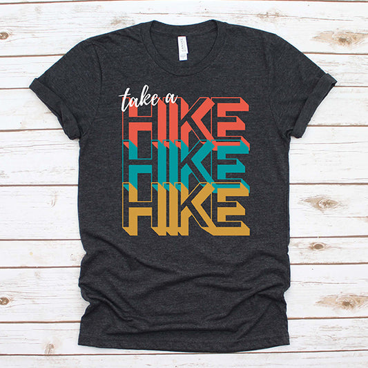 Take a hike heather grey short sleeve tee
